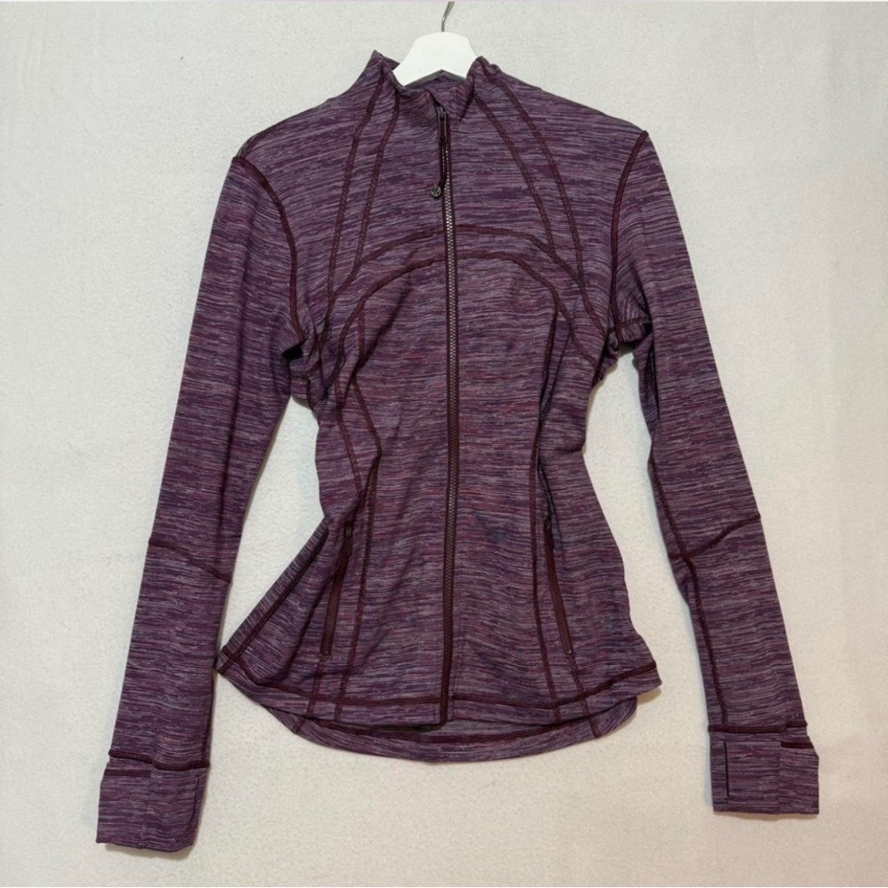 Lululemon Athletica Heathered Purple Zip-Up Define